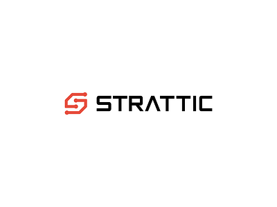 Strattic custom font design hi tech letter letter s logo logodesign mark startup startup logo