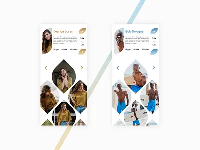 Photo Model Profile Page app design model page photo model profile profile page social media ui ux