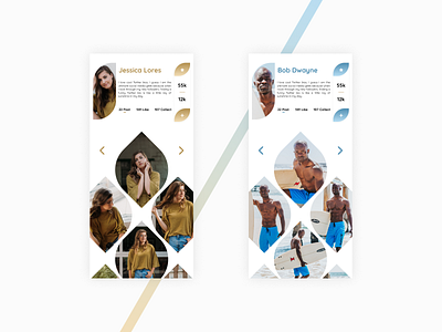 Photo Model Profile Page app design model page photo model profile profile page social media ui ux