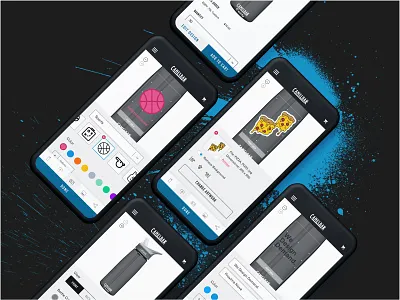 Camelbak Custom Print bottle branding custom editor mobile paint print ui ux