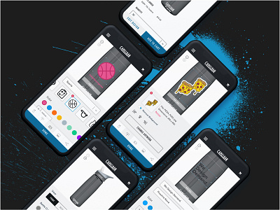 Camelbak Custom Print bottle branding custom editor mobile paint print ui ux
