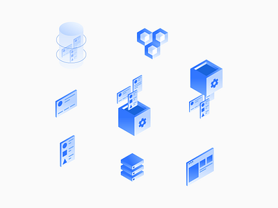 Isometric Illustration gradient illustration isometric icons visual design