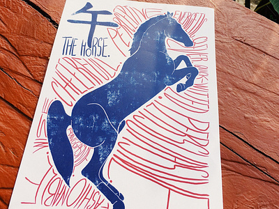 The Horse Chinese Astrology Zodiac Sign animal art astrology chinese new year design drawing font graphic design horse icon icon design illustration lettering photoshop tattoo tattoo design type typography vector zodiac