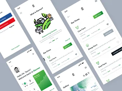 iFarmer App Design Concept app farmer green ifarmer ios minimal ui ux