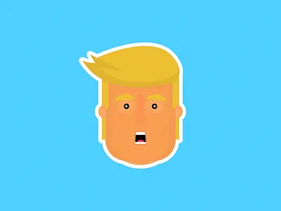 Trump halloween man scary sticker trump