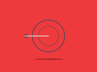 Target Practice arrow blue bullseye circle practice red shadow shoot target white