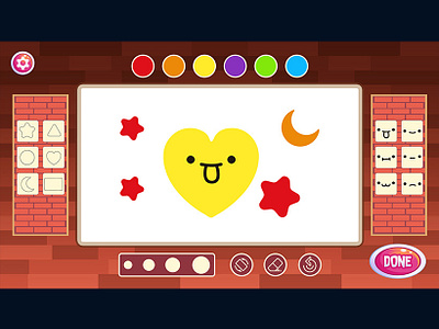 Smiley Shapes Game cool game design game assets game character game design game sprite game ui kids game mobile game mobile ui puzzle game