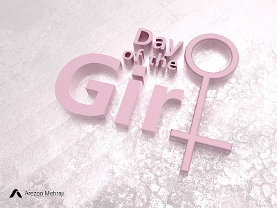 day of the girl 3d design designer illustration keyshot logo modeling rendering rhinoceros unisef