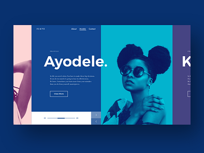 modelling website concept adobe adobexd app color colour design duotone grid landing monochrome page tile typography ui ux web webpage website xd