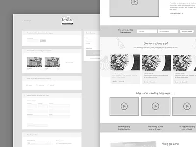 Groobarb's Wireframes club studio commerce web design wireframes