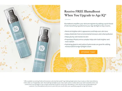 Age IQ Upgrade Promo Landing Page