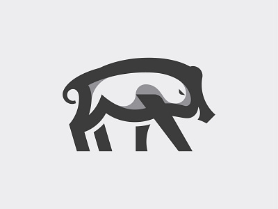 Wild boar animal brand identity clean corporate identity emblem geometric ghitea design hog logo logo designer logo inspiration logo sign mark pig sophisticated symbol thick line vector web service branding wild boar