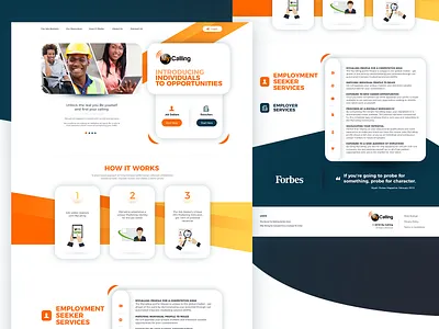 Job Seeker Marketing Homepage / Landing application employment find hire homepage job looking market marketplace matching recruitment
