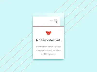 DailyUI - 044 - Favorites bookmark dailyui empty state favorite heart star ui ux