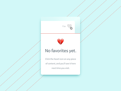 DailyUI - 044 - Favorites bookmark dailyui empty state favorite heart star ui ux