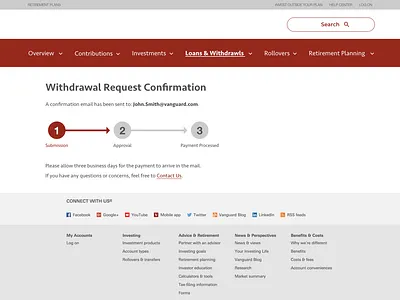 Withdrawal Confirmation app branding design identity minimal type typography ui ux web website
