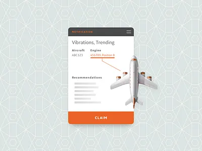 DailyUI - 046 - Invoice airplane aviation claim dailyui diagnostics invoice maintenance mechanics notification ticket ui ux