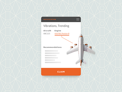 DailyUI - 046 - Invoice airplane aviation claim dailyui diagnostics invoice maintenance mechanics notification ticket ui ux