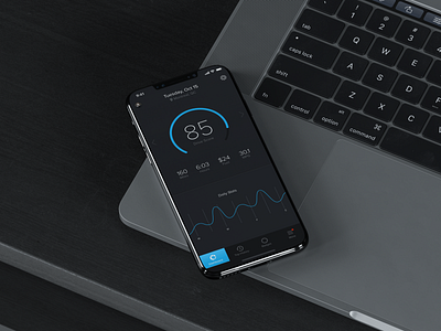 Vehicle Telematics App app black blue clean dashbaord design flat ios iphone ui ux