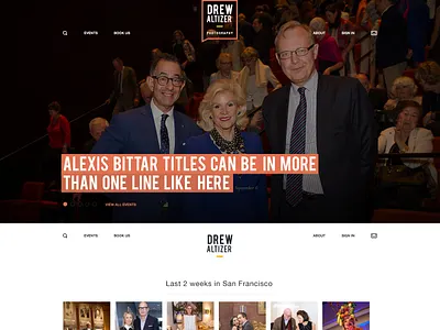 Drew Altizer Photography Homepage desktop design ui ux