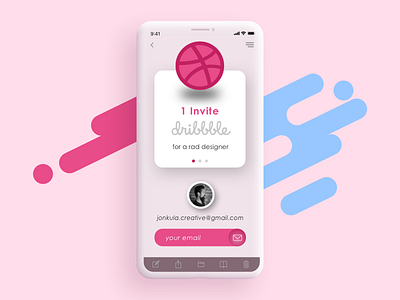 Dribble Invite app contest creative debut designer dribbble dribbble invite invite