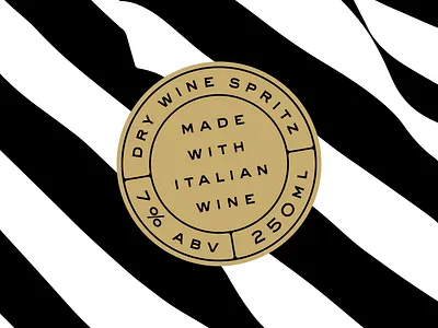 Spritzy badge packaging stamp wine