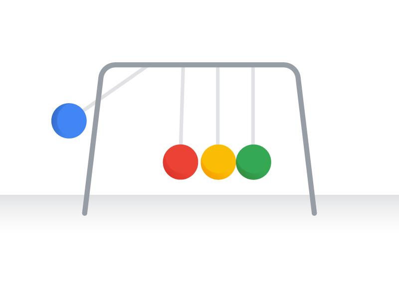 A Newton's Cradle google motion newtons cradle