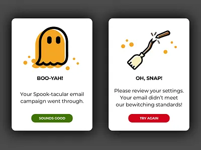 Flash Messages - Halloween branding collect ui design flat identity illustration minimal type typography ui ux vector web web design