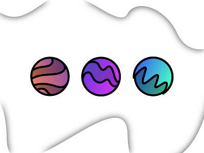 Planet Exploration color design explore gradient icon planet space trippy unknown vector