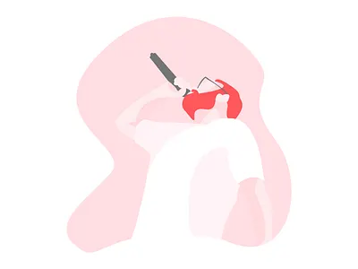 Singer Illustration art character character art illustration illustration art music red sing singer