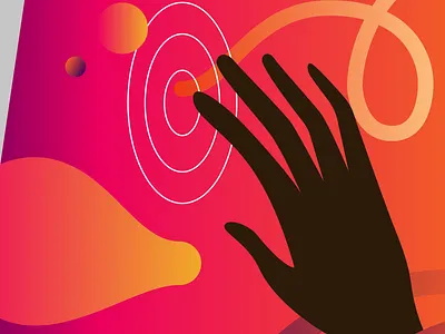 Ripple gradient hand illustration illustrator ripple space touch weird wiggle