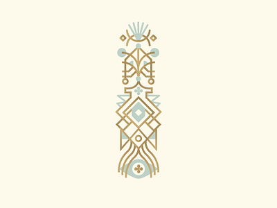 Totem01 design form illustration line stack symbol totem vector