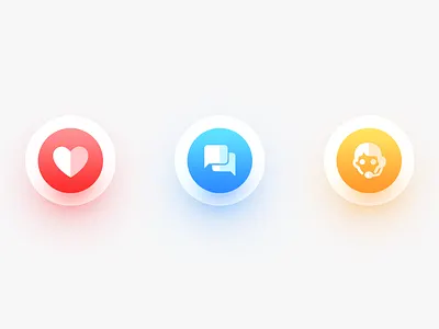 Icons in modern Style android app icon color minimal modern social