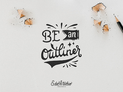Be an Outliner adventure apparel camping design handlettering mountain t shirt typography vintage