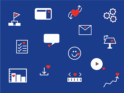 Healthy Heart - Icon Set flat icons icons set illustration