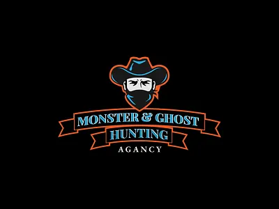 Halloween themed logo for ghost hunters graphic design graphic design logo illustration logo