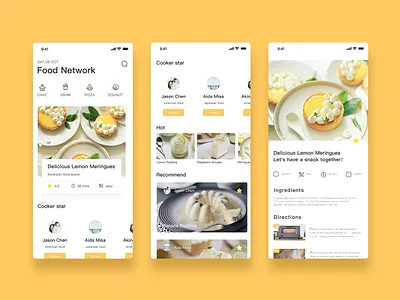 Recipe App Design cookbook food app recipes ui uidesign