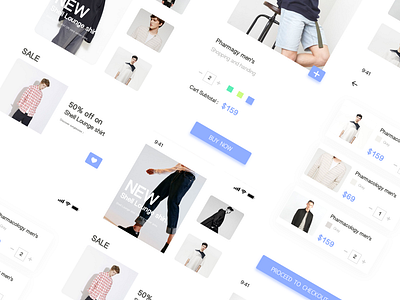 Online shopping app add buy cloth fashion shopping app sketch