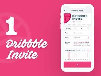 1 Dribbble Invite deaft debut design dribbble dribbbleinvite follow giveaway invitation invite ios iphonex newplayer player ui ux