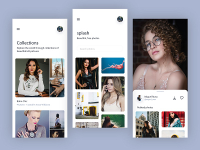 Photoapp application design branding design modernapp photo photo app redesign concept ui