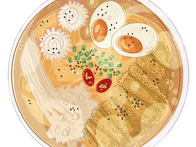 Ramen Fever adobe photoshop art asian food food illustration illustrateur illustration ramen