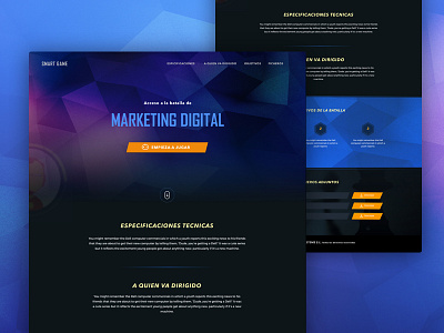 Landing Page Gamificacion design game gamification landing page language learning marketing ui ux web website