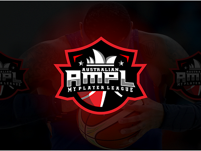 Ampl basketball design e sport icon initial