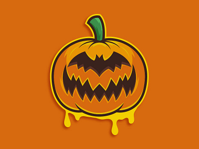 Pumpkin + Batman batman character esport logo gost halloween illustration logo mascot pumpkin.bat