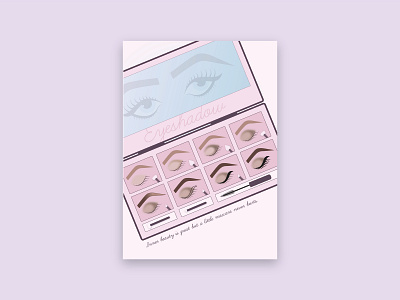 Make-up Tutorial Poster design illustration make up manual pink poster tutorial vector