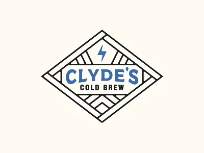 Clyde's Cold Brew badge coffee cold brew dallas design food truck logo oak cliff texas