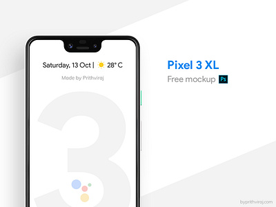 Pixel 3 XL Free Mockup download free free mockup freebie google mockup photoshop pixel pixel 3 pixel 3 xl psd