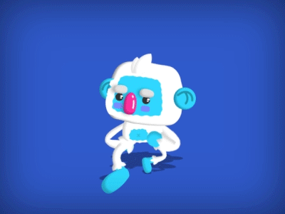 Yeti after affects animación animation bigfoot blue design flat flat design illustration ilustrator monster motion motiongraphic motiongraphics yeti