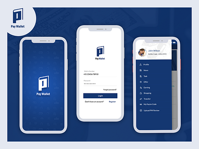 Pay Wallet app ui