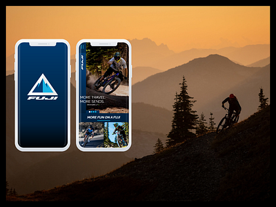 Fuji Bikes App apple bike branding concept design flat fuji ios iphone iphonex logo riding